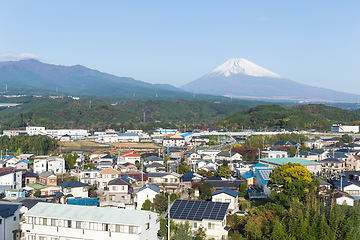 Image showing Mount Fuji and Shizuoka town