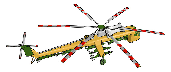 Image showing Helipad; a helicopter landing platform vector or color illustrat