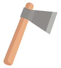 Image showing Axe with a steel blade illustration color vector on white backgr