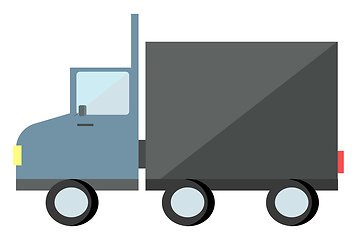 Image showing A commercial transport truck vector or color illustration