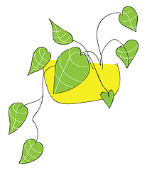 Image showing Green leafesillustration vector on white background