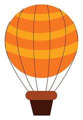 Image showing Cartoon parachute with box vector or color illustration