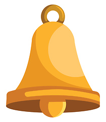 Image showing Gold christmass bell vector illustration on a white background