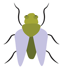 Image showing Clipart of a light green bug vector or color illustration