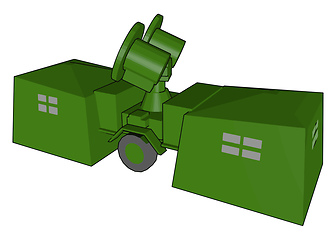 Image showing A radar system Military equipment vector or color illustration