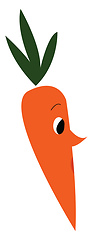 Image showing Baby orange carrot vector or color illustration