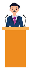 Image showing Politician character vector illustration on a white background