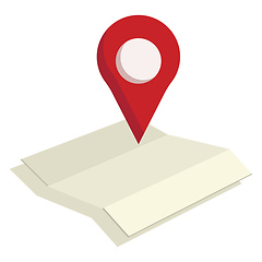 Image showing A location tag on map vector or color illustration