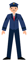 Image showing Pilot character vector illustration on a white background