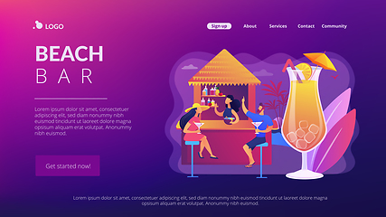 Image showing Beach bar concept landing page.