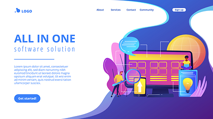 Image showing Core system development concept landing page.