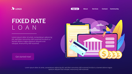 Image showing Bank account concept landing page.