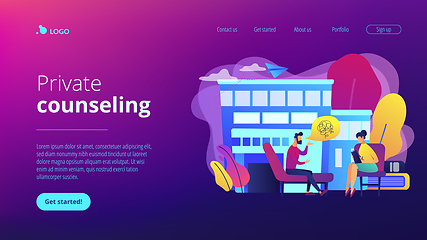 Image showing Psychologist service concept landing page.