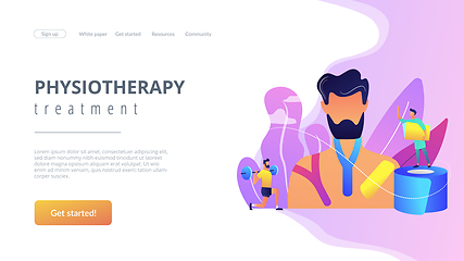 Image showing Kinesiology taping concept landing page.