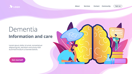 Image showing Alzheimer disease concept landing page.