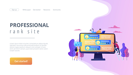 Image showing Rating site concept landing page.