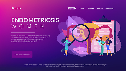 Image showing Endometriosis concept landing page.