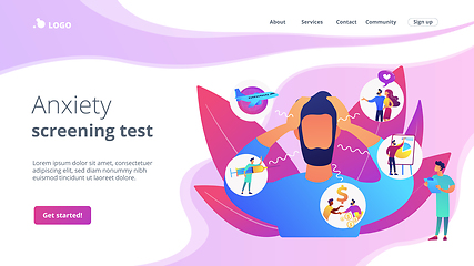 Image showing Anxiety concept landing page