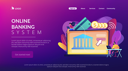 Image showing Open banking platform concept landing page.