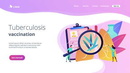 Image showing Tuberculosis concept landing page.
