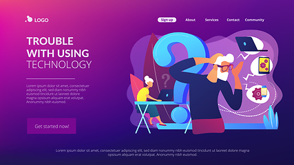 Image showing Low-technical communication concept landing page