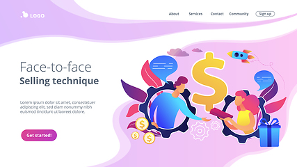 Image showing Personalized selling concept landing page.