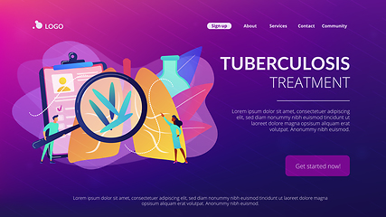 Image showing Tuberculosis concept landing page.