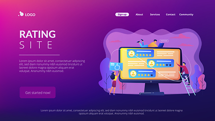 Image showing Rating site concept landing page.