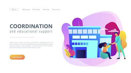 Image showing Children rehabilitation center concept landing page.