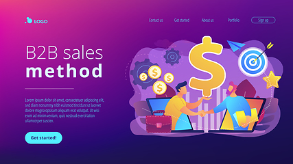 Image showing Business-to-business sales concept landing page.