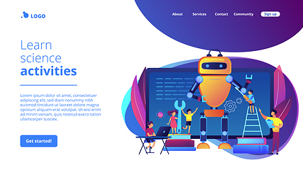 Image showing Engineering for kids concept landing page.