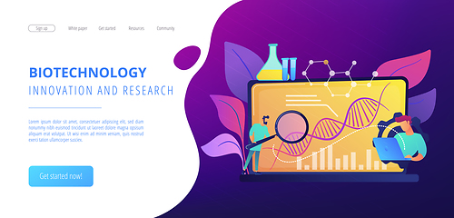 Image showing Biotechnology concept landing page.