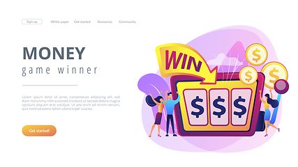 Image showing Slot machine concept landing page.