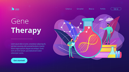 Image showing Gene therapy concept landing page.