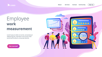 Image showing Performance rating concept landing page.