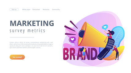 Image showing Brand awareness concept landing page.