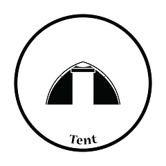 Image showing Touristic tent  icon