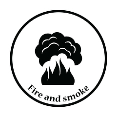 Image showing Fire and smoke icon