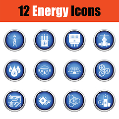 Image showing Energy icon set. 