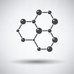 Image showing Icon of chemistry hexa connection of atoms