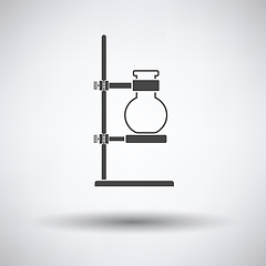 Image showing Icon of chemistry flask griped in stand