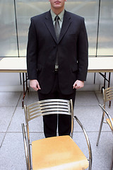 Image showing Businessman empty chair