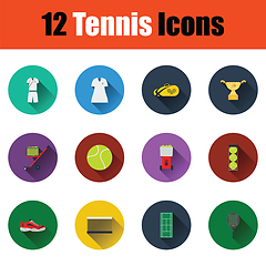 Image showing Tennis icon set