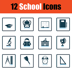 Image showing School icon set