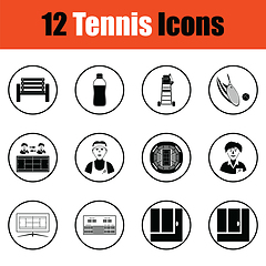 Image showing Tennis icon set