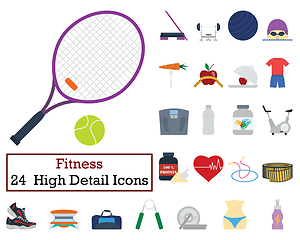 Image showing 24 Fitness Icons