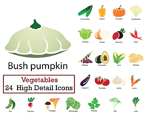 Image showing Set of 24 Vegetables Icons