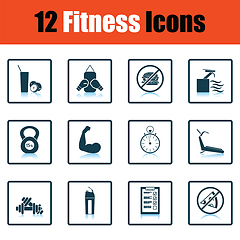 Image showing Fitness icon set