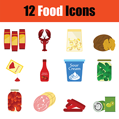 Image showing Food icon set