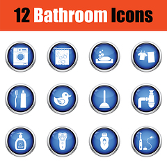 Image showing Bathroom icon set. 